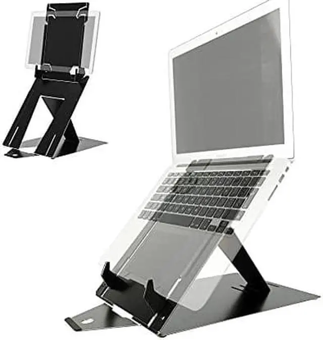 Alt view image 3 of 3 - R-GO Duo Tablet Riser & Adjustable Laptop Stand - Black