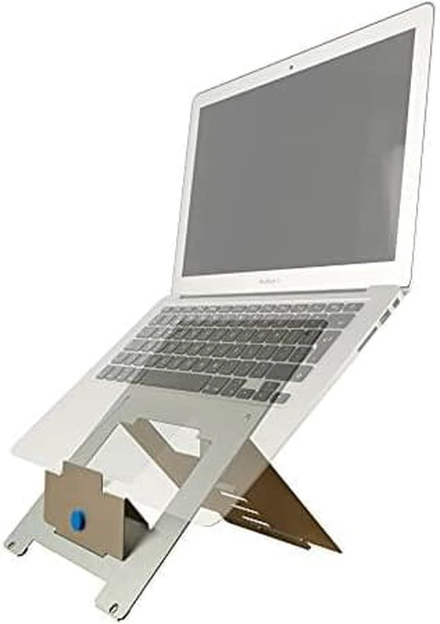 Alt view image 3 of 3 - R-Go Tools Riser Flexible Laptop Stand Height Adjustable, Silver