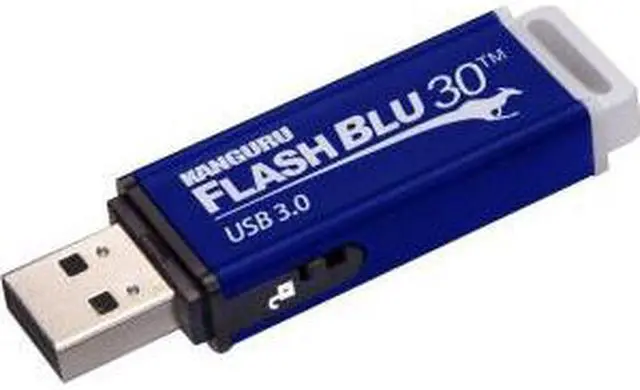 Alt view image 8 of 11 - Kanguru FlashBlu30 with Physical Write Protect Switch SuperSpeed USB3.0 Flash Drive