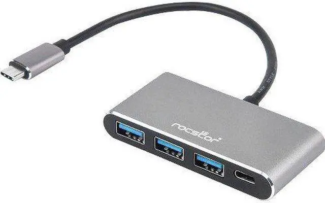 Alt view image 12 of 12 - Rocstor Y10A200-A1 Premium USB C Hub - 4 Port USB-C to USB-A