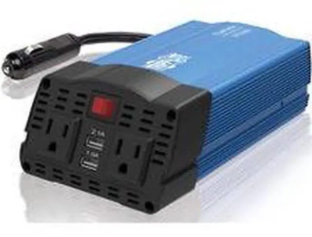 Alt view image 16 of 20 - Tripp Lite 375 Watts Car Power Inverter 2 Outlets 2-Port USB Charging AC to DC (PV375)