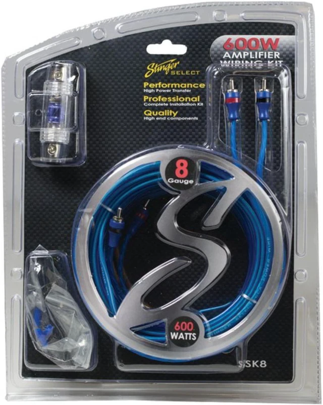 Alt view image 7 of 9 - Stinger SSK8 8 Gauge Select Wiring Kit with Ultraflexible Copper-Clad Aluminum Cables