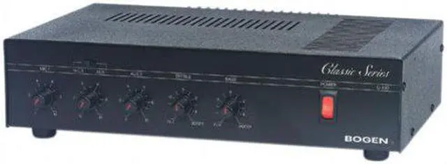Alt view image 4 of 7 - Bogen BG-C100 Classic Series Public Address Amplifier - 100W