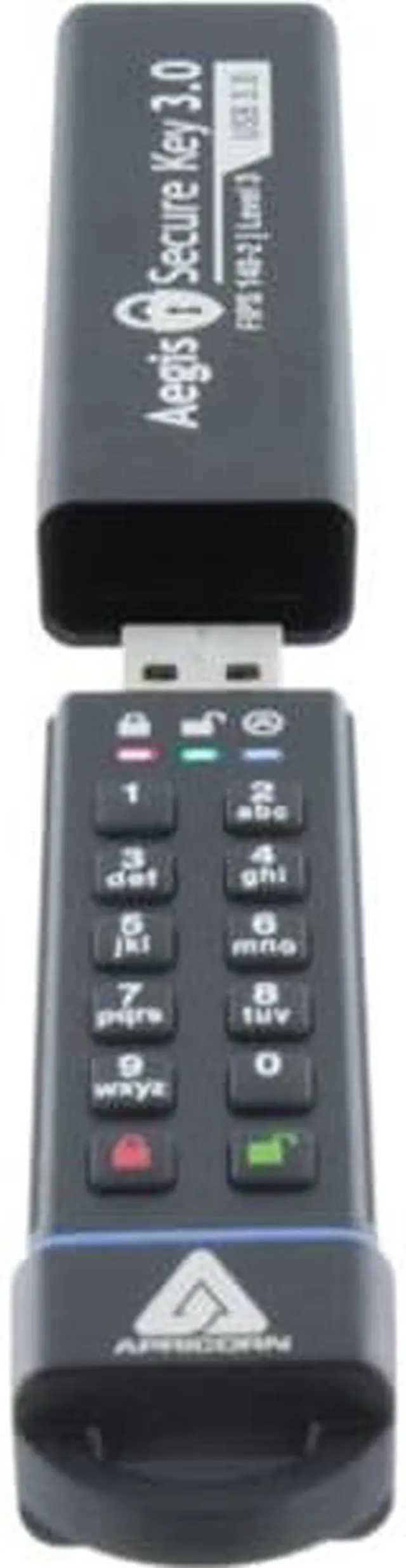 Alt view image 4 of 13 - Apricorn Aegis Secure Key USB 3.0 Flash Drive ASK31TB