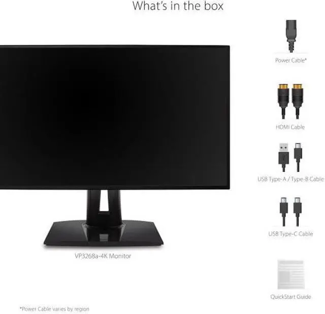 Alt view image 16 of 20 - ViewSonic VP3268a-4K 32 Inch Premium IPS 4K Monitor with Advanced Ergonomics, ColorPro 100% sRGB Rec 709, 14-bit 3D LUT, Eye Care, HDR10 Support, HDMI, USB C, DisplayPort for Professional Home Office