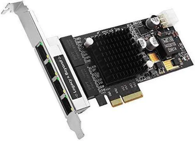 Alt view image 9 of 10 - SIIG 4 Port Gigabit Ethernet with POE PCIe Card Intel 350 LBGE0811S1