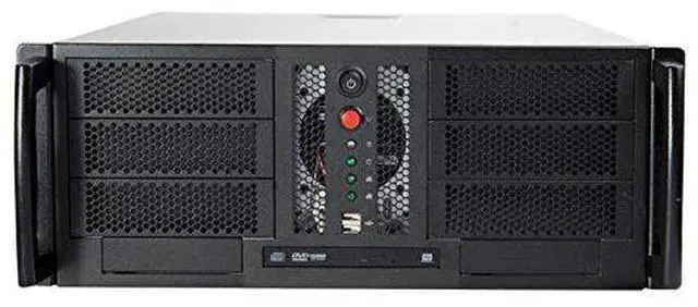 Alt view image 4 of 7 - CHENBRO RM42300-F1 Black Steel / Plastic 4U Rackmount Server Case 3 External 5.25" Drive Bays