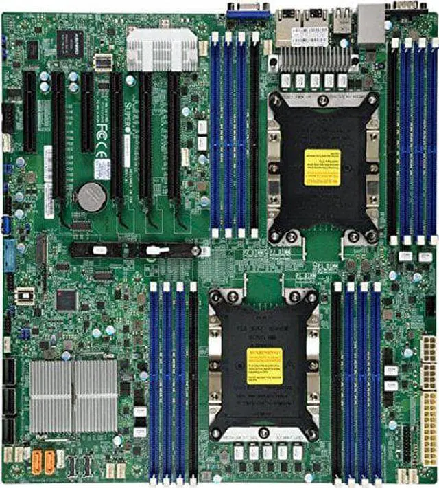 Alt view image 8 of 8 - Supermicro MotherBoard MBD-X11DPI-NT-O Xeon Dual Socket LGA3647 C622 Max.2T PCI Express E-ATX (MBD-X11DPI-NT-O)