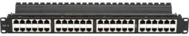 Alt view image 6 of 10 - Black Box JPM816A-HD CAT6 Patch Panel - Feed-Through, High-Density, 1U, Shielded, 48-Port