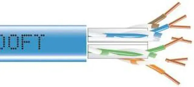 Alt view image 15 of 17 - Black Box EYN871B-PB-1000 CAT6 550-MHz Solid Bulk Cable - Unshielded, Plenum, Blue, 1000 ft. Pull Box