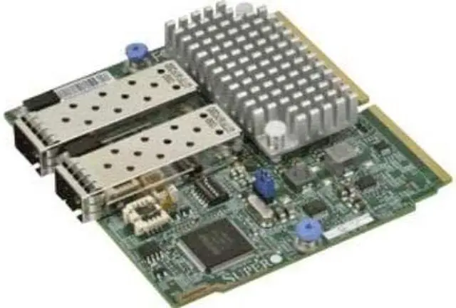 Alt view image 9 of 9 - Supermicro Networking Accessory AOCMTGNI2SMO SIOM 2port 10G SFP with 1U bracket Intel 82599ES Brown Box