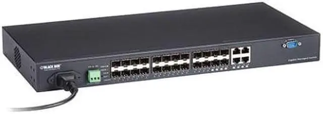 Alt view image 9 of 10 - Black Box Network Services LGB5124A-R2 [20]sfp Gigabit+[4] Combo Managed Switch