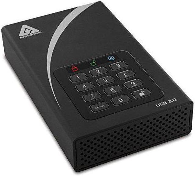 Alt view image 9 of 11 - APRICORN Aegis Padlock DT 4TB USB 3.0 External Hard Drive ADT-3PL256-4000 Black