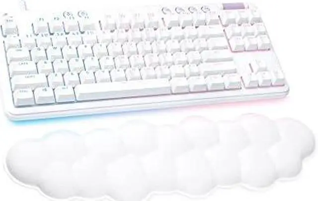 Alt view image 10 of 17 - Logitech G713 Wired Mechanical Gaming Keyboard with LIGHTSYNC RGB Lighting, Tactile Switches (GX Brown), and Keyboard Palm Rest, PC and Mac Compatible - White Mist