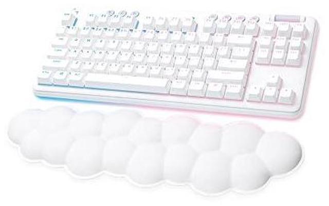 Alt view image 9 of 20 - Logitech G715 Wireless Mechanical Gaming Keyboard with LIGHTSYNC RGB Lighting, Lightspeed, Tactile Switches (GX Brown), and Keyboard Palm Rest, PC and Mac Compatible, White Mist