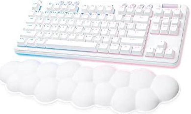 Alt view image 9 of 9 - Logitech G715 Wireless Mechanical Gaming Keyboard with LIGHTSYNC RGB Lighting, Lightspeed, Clicky Switches (GX Blue), and Keyboard Palm Rest, PC and Mac Compatible, White Mist