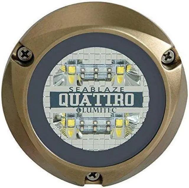 Alt view image 9 of 10 - LUMITEC QUATTRO DUAL COLOR BLUE/WHITE SURFACE MOUNT BRONZE HOUSING 12/24VDC