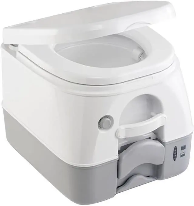 Alt view image 5 of 5 - Dometic - SeaLand 974MSD Portable Toilet 2.6 Gallon - Grey w/Brackets