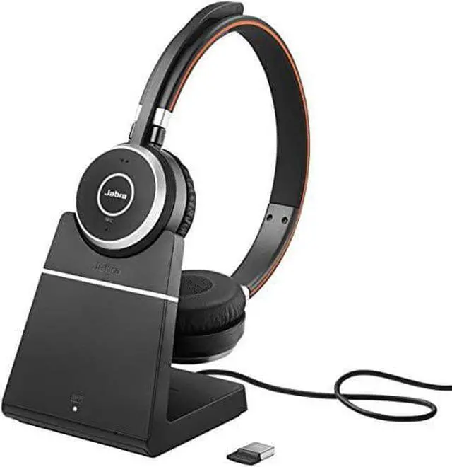 Alt view image 13 of 13 - Jabra Evolve 65+ MS Stereo Wireless Headset / Music Headphones