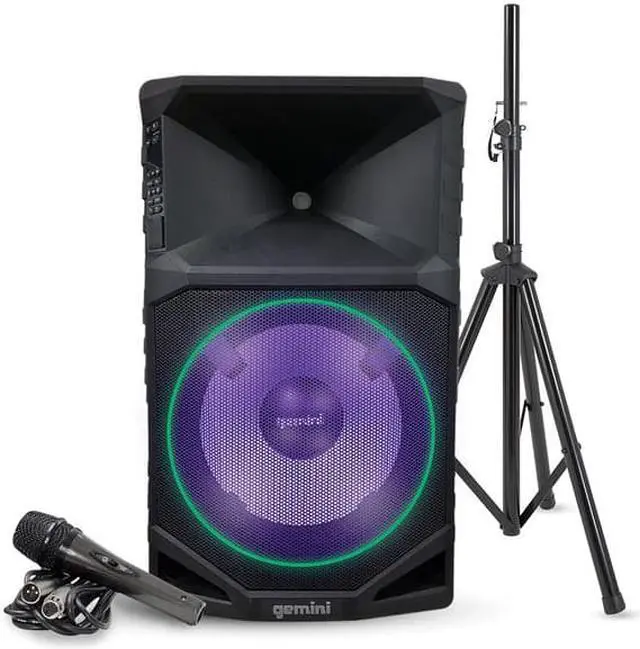 Alt view image 15 of 20 - Gemini GSWT1500PK Portable Water Resistant Wireless Bluetooth Party Speaker