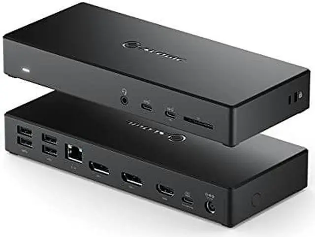 Alt view image 4 of 16 - alogic ma3-triple display docking station, usb-c dock with 100w pd (laptop charging), 2xdisplayport, hdmi, 2xusb-c 3.1 gen 2,2xusb-a 3.1 gen1,2xusb-a 2.0,audio jack,ethernet,sd card reader.