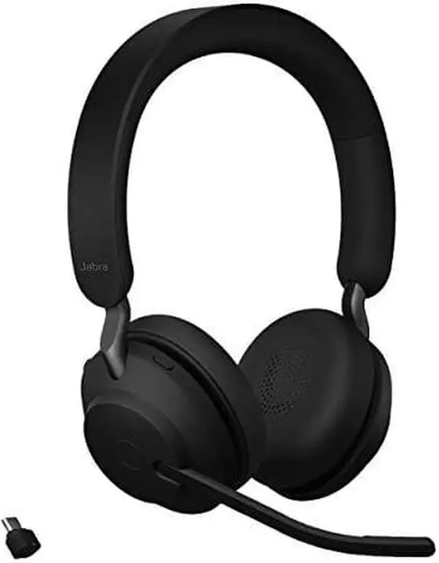 Alt view image 17 of 20 - Jabra Evolve2 65 Mono Wireless On-Ear Headset (Microsoft Teams, USB Type-A, Black)