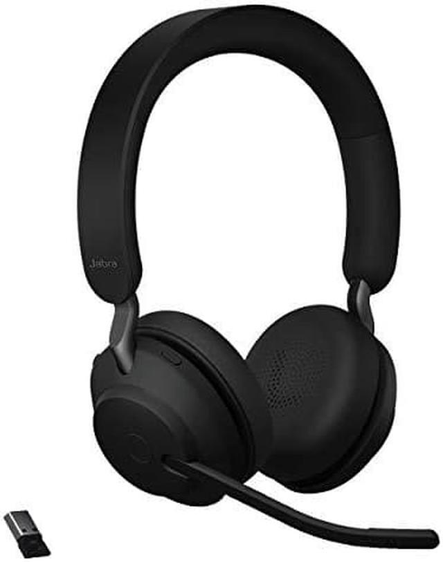 Alt view image 9 of 9 - Jabra Evolve2 65 Headset - Stereo - Wireless - Bluetooth - 98.4 ft - 20 Hz - 20 kHz - Over-the-head - Binaural - Circumaural - Noise Cancelling, MEMS Technology Microphone - Black