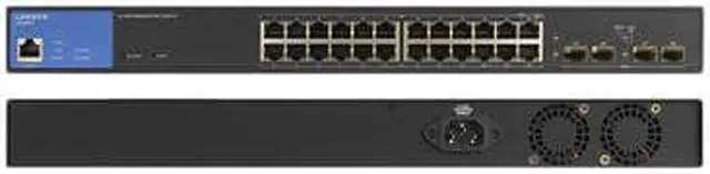 Alt view image 2 of 3 - Linksys 24-Port Managed Gigabit PoE+ Switch 250W LGS328PC