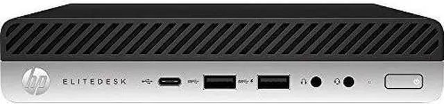 Alt view image 4 of 7 - HP EliteDesk 800 G4 Mini PC 8GB 256GB SSD Core i5-8500T 2.1GHz Win10P, Black