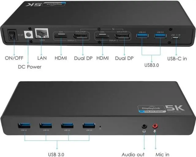 Alt view image 5 of 8 - 4XEM USB-C Dual 4K with Power Delivery Universal Docking Station 4XUG69PD2