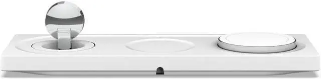Alt view image 9 of 10 - BELKIN WIZ016TTWH BOOST CHARGE PRO White 3-in-1 Wireless Charging Pad with MagSafe