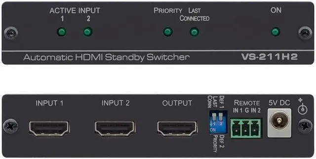 Alt view image 5 of 5 - Kramer 2x1 4K60 4:4:4 HDCP 2.2 HDMI 2.0 Automatic Standby Switcher 2080353090