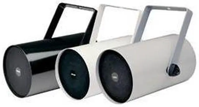 Alt view image 11 of 13 - Valcom - V-1013B-WW - 1-Watt Track-Style Speaker White with White Grille