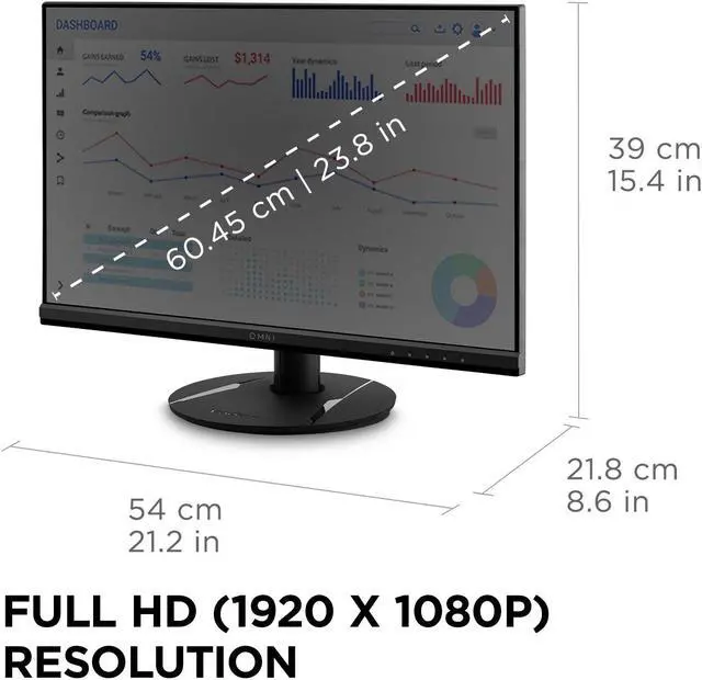 Alt view image 18 of 20 - ViewSonic VX2416 24 Inch 1080p 1ms 100Hz Gaming Monitor with IPS Panel, AMD FreeSync, Eye Care, HDMI and DisplayPort