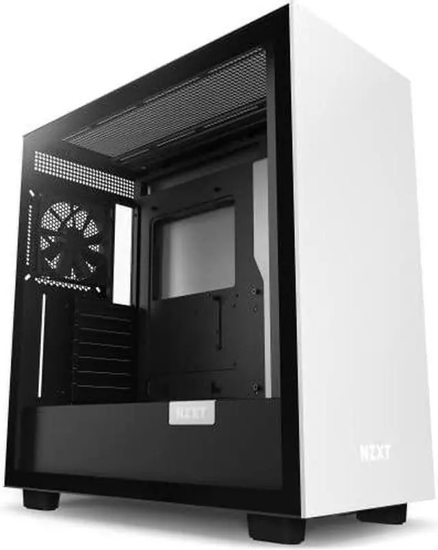 Alt view image 10 of 10 - NZXT H7 - Mid-Tower PC Gaming Case - Tempered Glass - Enhanced Cable Management  - White & Black