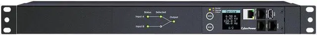 Alt view image 5 of 5 - CyberPower PDU44005 Switched 1U 200 - 240 VAC 20A 10 ft Power Distribution Unit