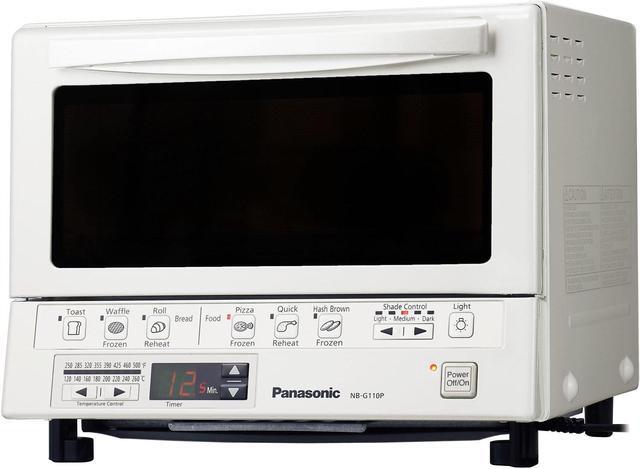 Alt view image 11 of 11 - Panasonic Toaster Oven FlashXpress with Double Infrared Heating and Removable 9-Inch Inner Baking Tray, 1300W, 4-Slice, White