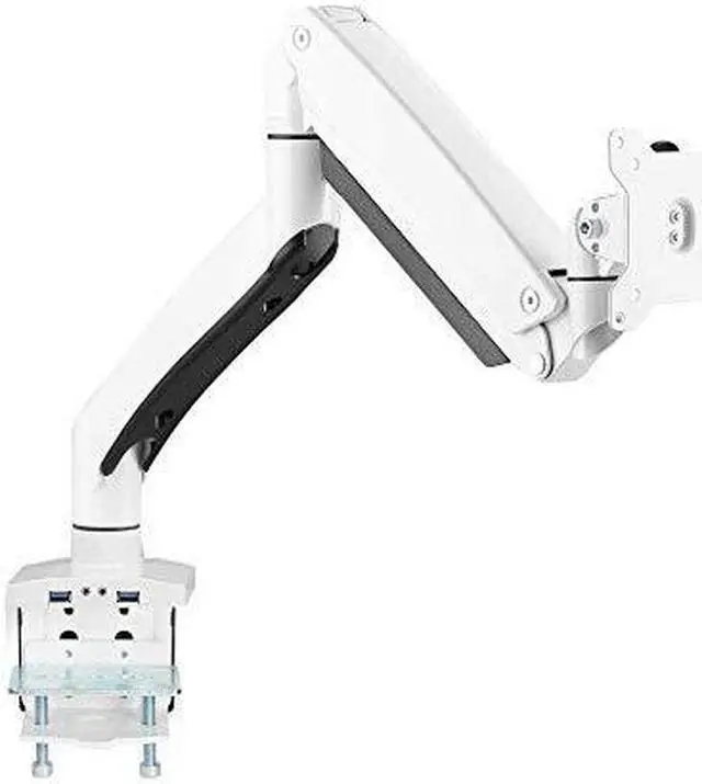 Alt view image 10 of 17 - Siig Mounting Arm For Flat Panel Display Curved Screen Display Monitor - White