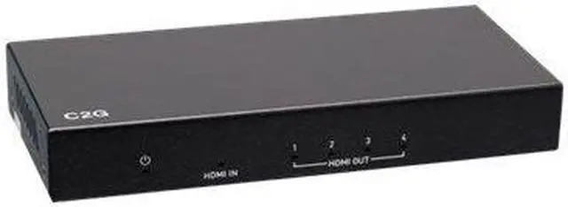 Alt view image 3 of 3 - C2G 4-Port HDMI Distribution Amplifier Splitter 4K 60Hz C2G41601