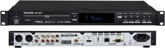 Alt view image 8 of 11 - Tascam BD-MP1 Professional-Grade Rackmount Blu-ray Player with SD and USB Playback