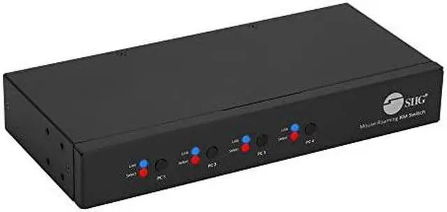 Alt view image 12 of 12 - SIIG 4-Port Roaming KM Switch w/USB 2.0 Hub JUSW4311S1
