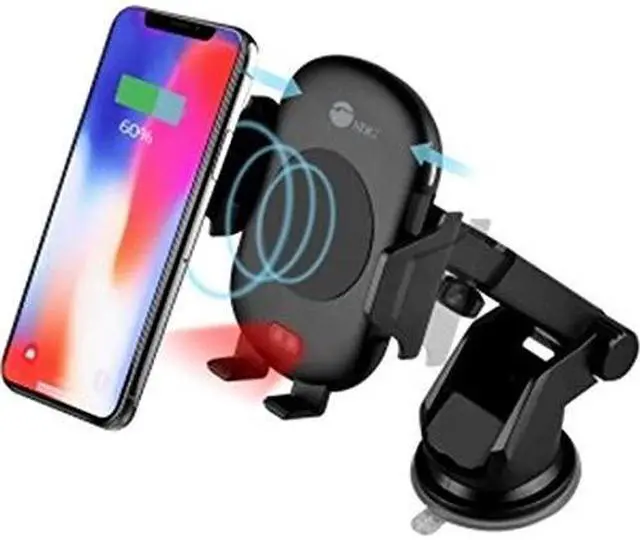 Alt view image 5 of 5 - SIIG Auto-Clamping Wireless Car Charger Mount/Stand AC-PW1M11-S1
