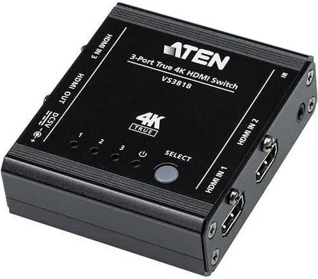 Alt view image 5 of 7 - ATEN 3-Port True 4K HDMI Switch VS381B
