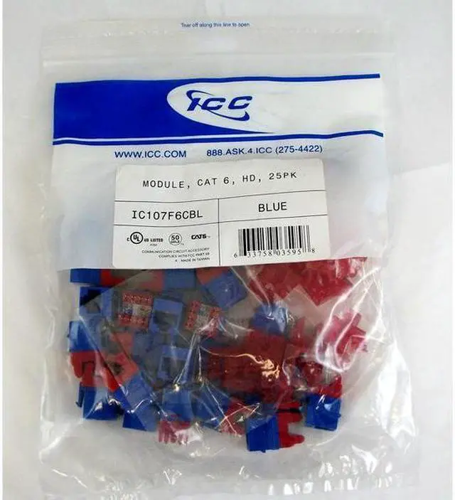 Alt view image 7 of 7 - ICC Cat-6 3/4 in. Nonmetallic Module Jack
