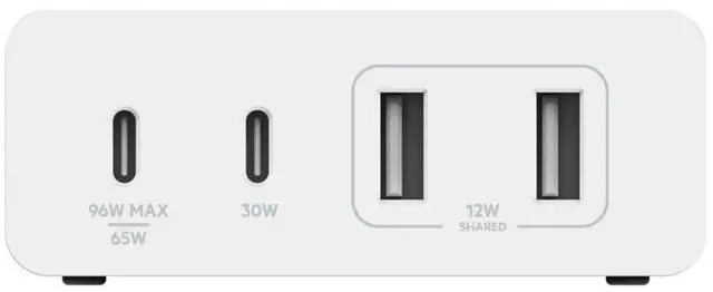 Alt view image 2 of 8 - Belkin 4-Port GaN Charger 108W, White