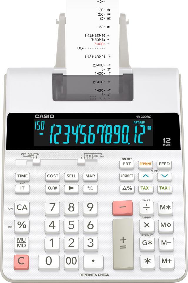 Alt view image 6 of 8 - Casio HR-300RC Printing Calculator