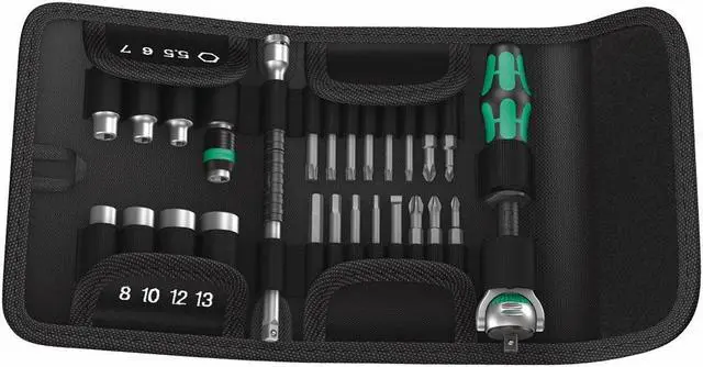 Alt view image 2 of 2 - Wera 05051045001 Kraftform Kompakt Zyklop Speed Ratchet Socket and Bit Set