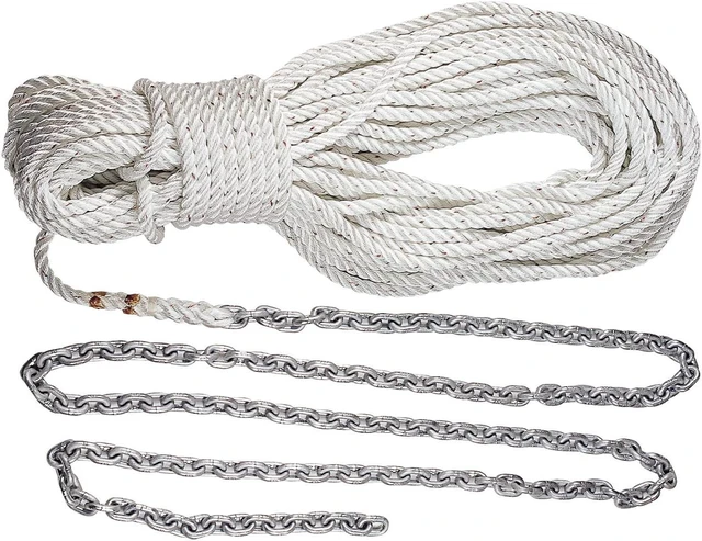 Alt view image 3 of 3 - Lewmar 5' 1/4"" G4 Chain W/100' 1/2"" Rope