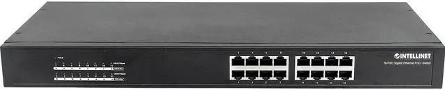 Alt view image 5 of 9 - Intellinet 16-Port Gigabit Ethernet PoE+ Switch, 16 x PoE ports, IEEE 802.3at/af Power-over-Ethernet (PoE+/PoE), Endspan, Rackmount