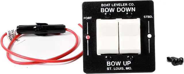 Alt view image 2 of 2 - Boat Leveler Waterproof Trim Tab Switch - Black/Black Buttons